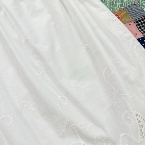 Barneys Off The Shoulder White 100% Cotton Lace Milkmaid Mini Shift Dress small - Picture 5 of 8